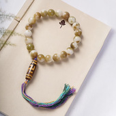 万字款 男女清新风文玩念珠 烟青菩提DIY手持首饰厂家批发规格1.4