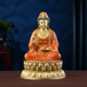 新品 彩铜观音菩萨坐像家居客厅寺庙供奉坐莲观音铜像室内佛像