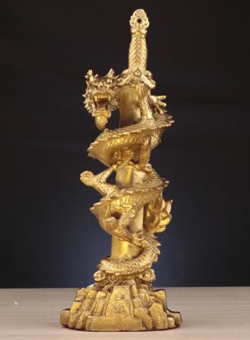 铜剑龙 家居办公室铜龙摆件厂家批发