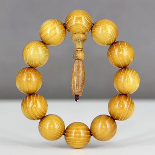 饰品厂批 男女款 批发海南黄金木天珠款 手串黄金檀念珠108颗手链