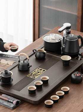 博为黑陶茶具套装家用整套茶具功夫茶壶茶杯茶盘客厅茶具全自动烧