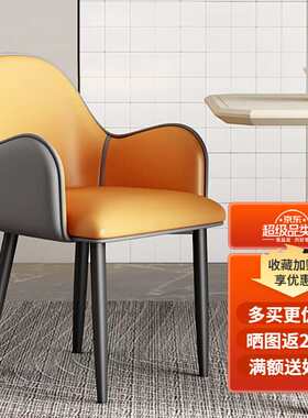 薇纯餐椅家用椅子餐厅软包餐凳酒店轻奢歺椅厨房靠背休闲椅意式极