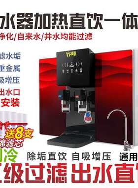 容峰净水器家用直饮加热一体机RO反渗透过滤器厨房自来水挂壁式饮