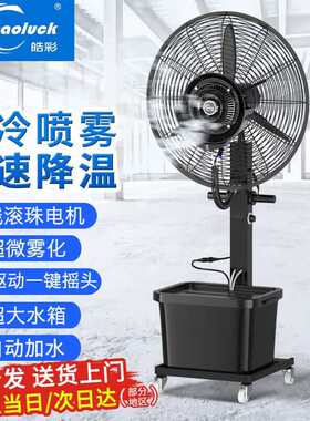 皓彩(haoluck)喷雾风扇工业水雾电风扇雾化落地扇户外降温除尘制