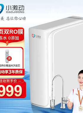 小激动母婴款高端净水器家用纯水机600G进口双RO反渗透膜片大流量