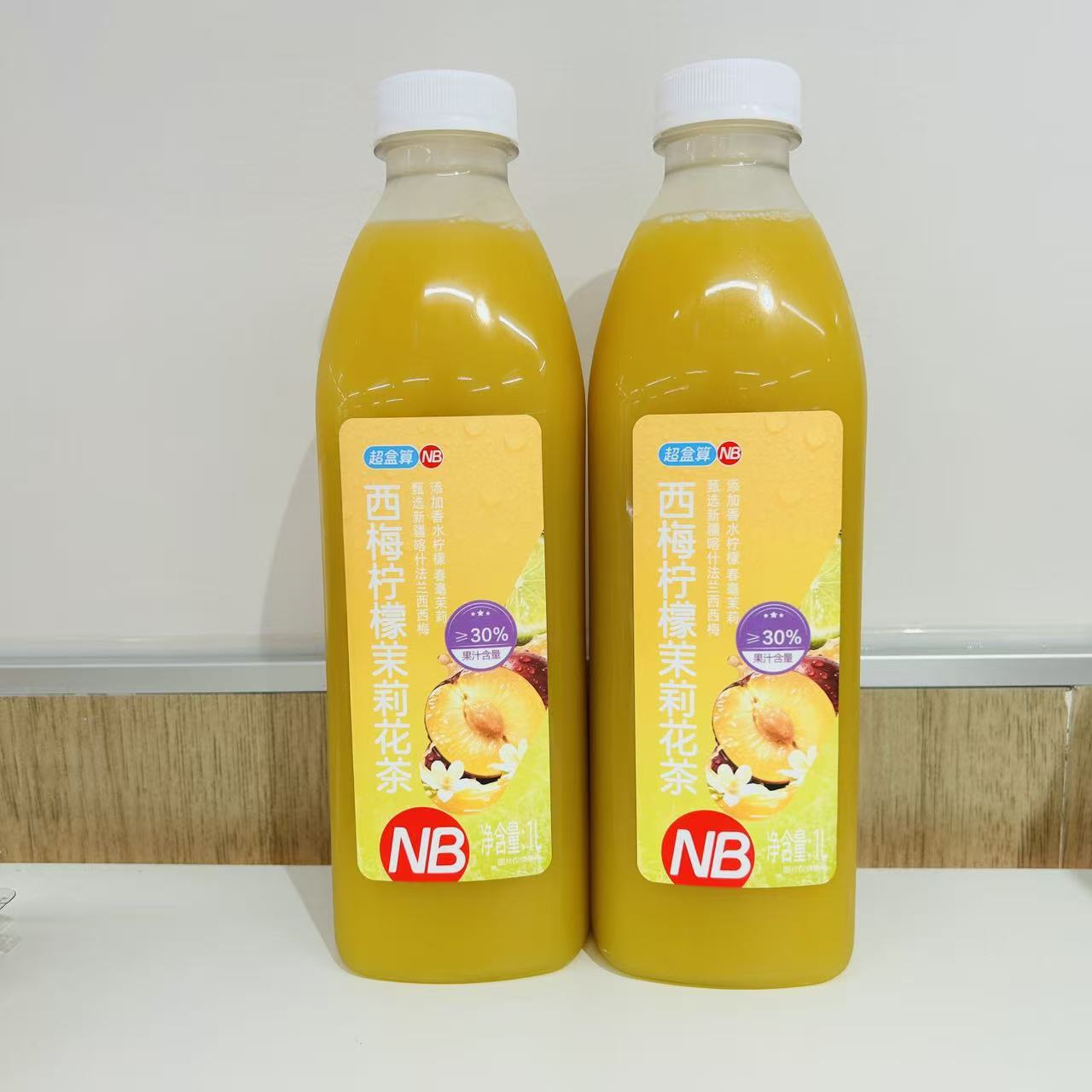 盒马短保质期冷藏西梅柠檬茉莉花茶1000mlx2瓶