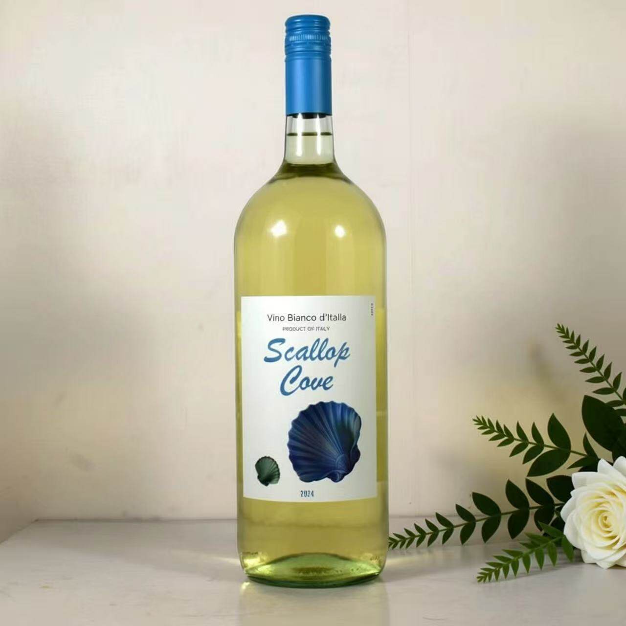 意大利原装进口贝梦湾（SCALLOP COVE)半干型白葡萄酒750ml