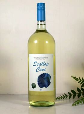 意大利原装进口贝梦湾（SCALLOP COVE)半干型白葡萄酒750ml