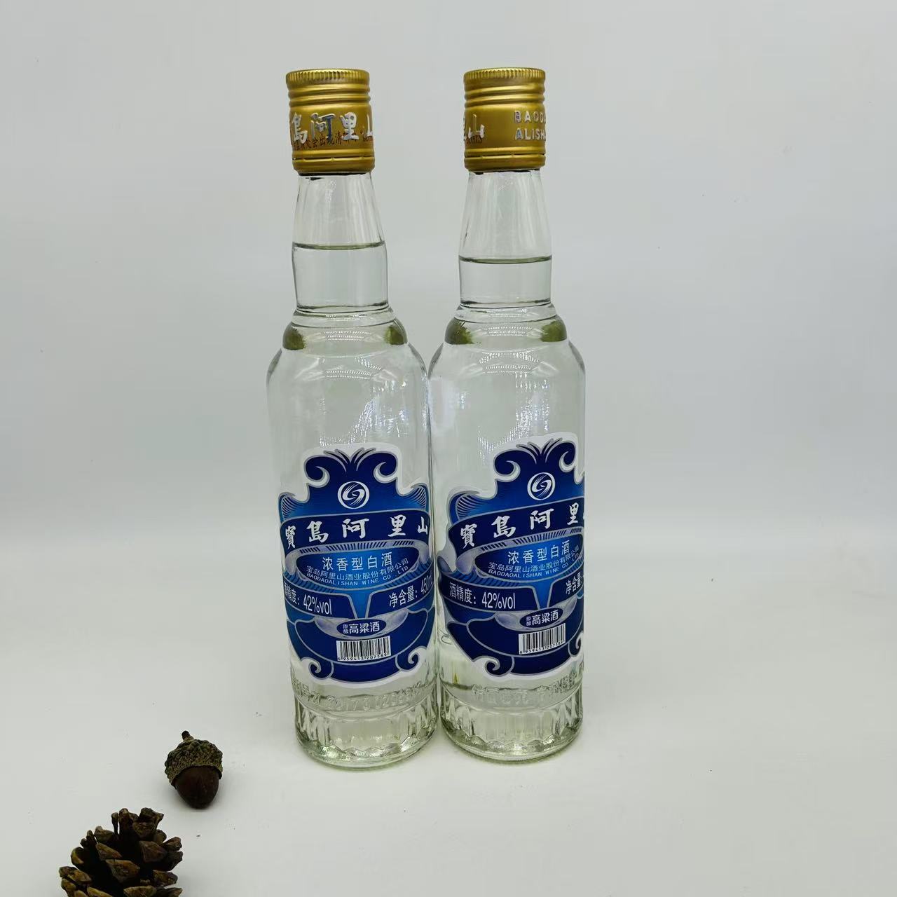 宝岛阿里山酒业42°浓香型原酿台湾风味高粱酒450mlX2瓶装
