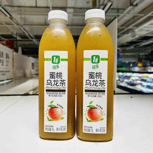 大润发RT-MART冷藏蜜桃乌龙茶1000mlx2瓶装