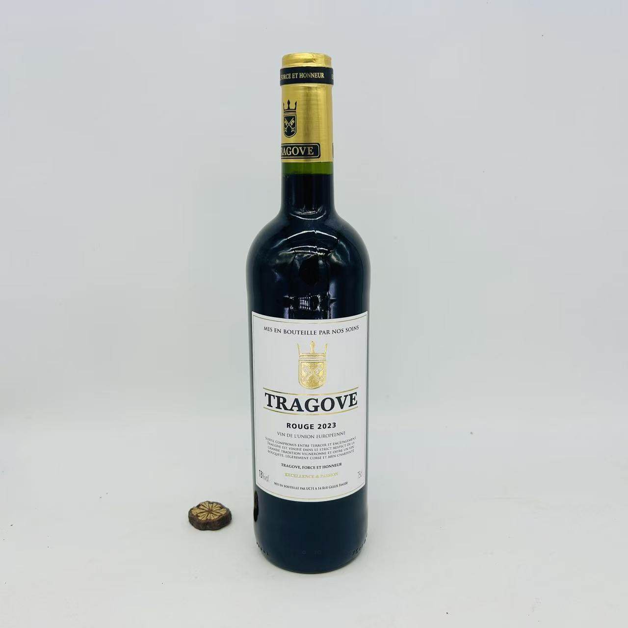 MIS EN BOUTEILLE PAR NOS SOIN TRAGOVE ROUGE VIN DE FRANCE