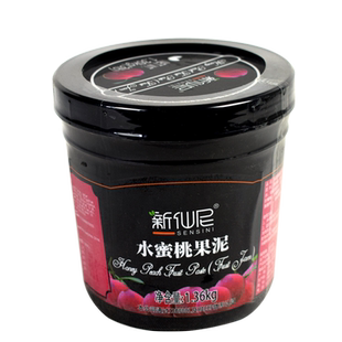 新仙尼果酱水蜜桃果泥奶茶店专用冰粥刨冰配料芒果草莓酱1.36kg