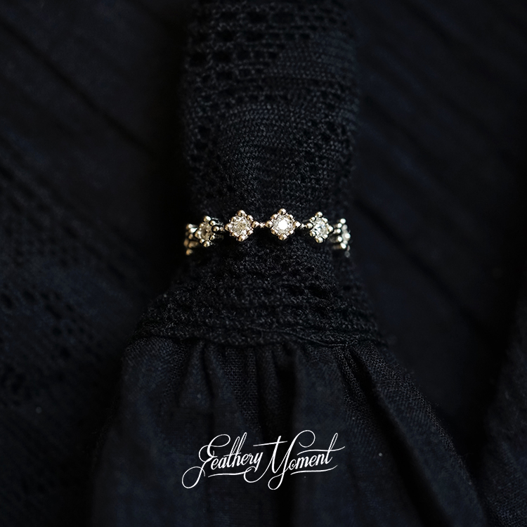 FM 镀厚金 菱形基础简单优雅文艺好搭配纤细925银镀金戒指气质