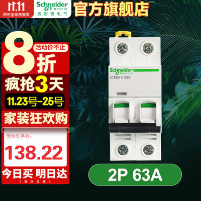 施耐德空开断路器空气开关A9系列空开IC65N2P断路器小型空气开关