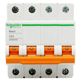 施耐德微型断路器空气开关三相四线总闸开关EA9系列4PC63AEA9AN4C