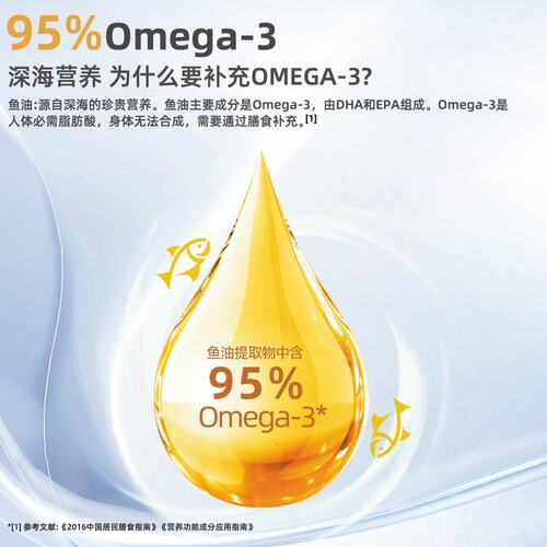 肌肉博士海本元鱼油提取物制品95%高含量Omega-3 EPA+DHA含量90%