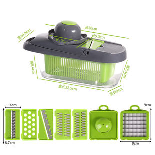 拜杰切菜神器多功能削土豆丝切丁切片切丝器蔬菜擦丝器家用厨房刨