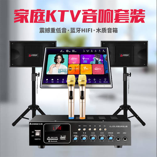 志高（CHIGO）家庭影院ktv音响套装家用K歌点歌带话筒卡拉ok无线
