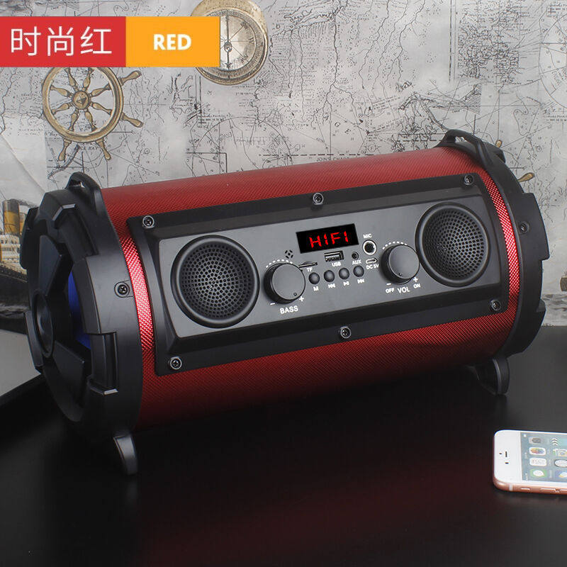 顽克户外音响带无线话筒k歌手机蓝牙音箱小型低音炮重低音便携式图片