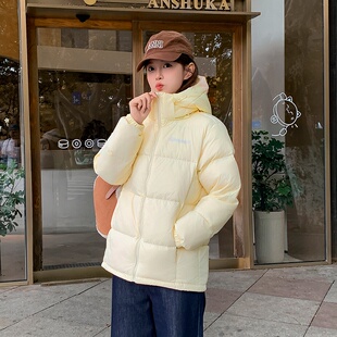 羽绒服女短款带帽秋冬新款小个子面包服韩版白鸭绒学生休闲外套潮
