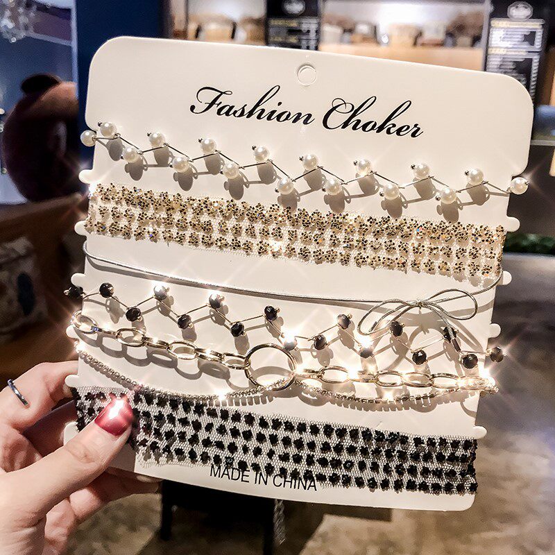 彈力松緊鎖骨鏈項鏈oker項圈女頸帶脖鏈網紅脖子飾品短款頸鏈項鏈在類目 飾品/流行首飾/時尚飾品新, 項鍊中 - 來自Buy2taobao.com提供專業的淘寶代購服務