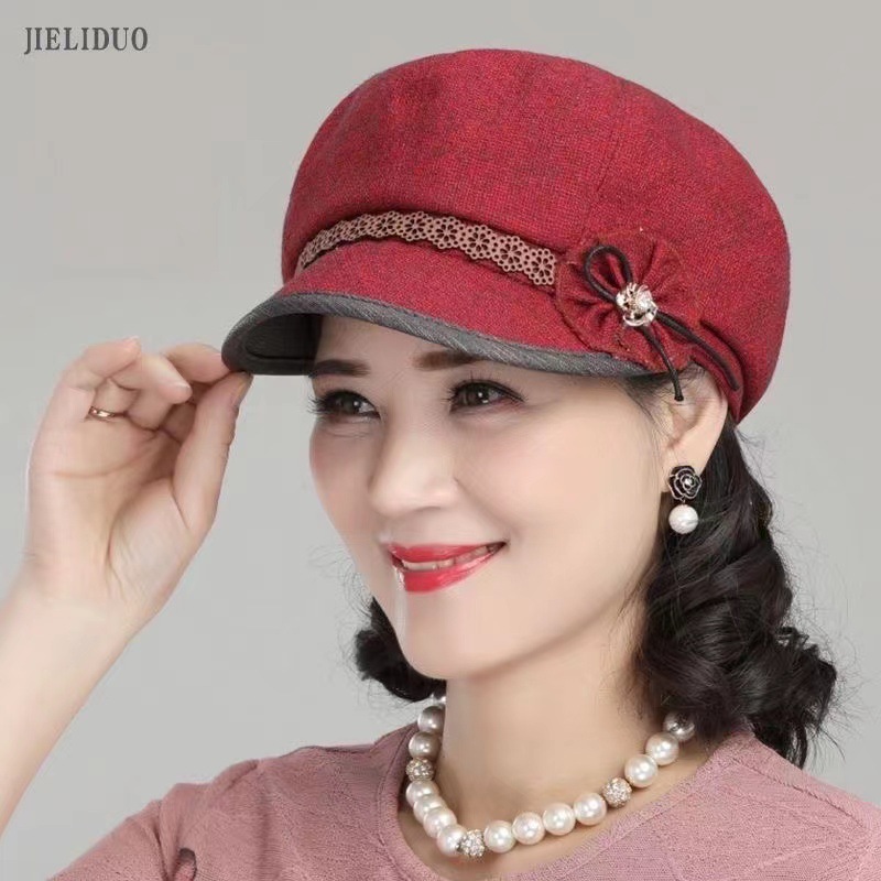 中老年帽子假发一体女短卷发假发逼真自然帽子带头发四季帽子发套