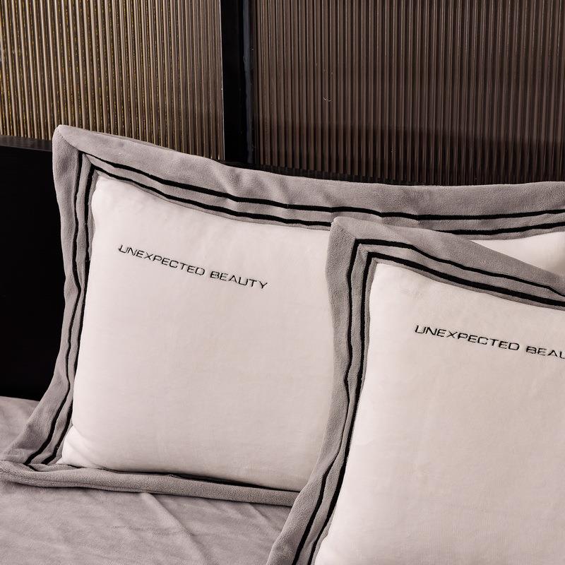 牛奶绒四件套冬款2024新款绒床单冬天珊瑚绒被套绒面毛绒南通