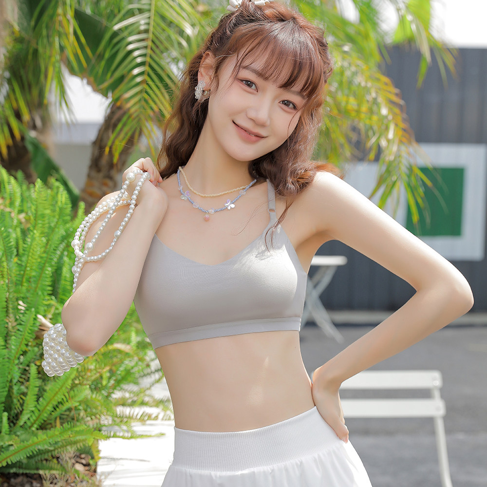 美背吊带性感舒适无痕百搭女罩杯一体式带胸垫裹胸抹胸防走光内衣