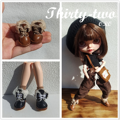 三十二ORO 小布blythe野蛮宝贝 BJD 娃鞋皮鞋毛靴
