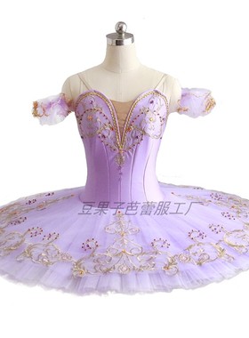 紫色芭蕾tutu紫丁香演出服儿童成人蓬蓬裙纱裙专业考级表演服蓝鸟