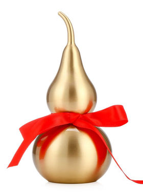 星光缘铜葫芦摆件财运装饰工艺品客厅玄关办公室开业礼物高17厘米