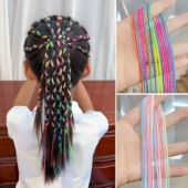 儿童编发彩绳头绳彩色丝带小女孩街舞表演彩带女童脏脏辫甜酷发绳