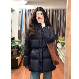 高充绒量黑色羽绒服女2025冬季新款巨好看的高级感保暖白鸭绒短款