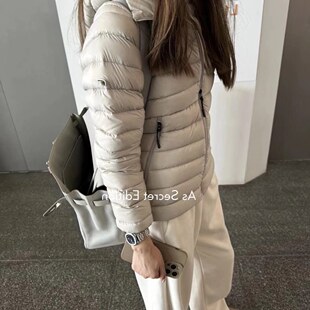 新国标90白鹅绒轻薄羽绒服女短款 内搭连帽外套 25秋冬泡芙排骨修身