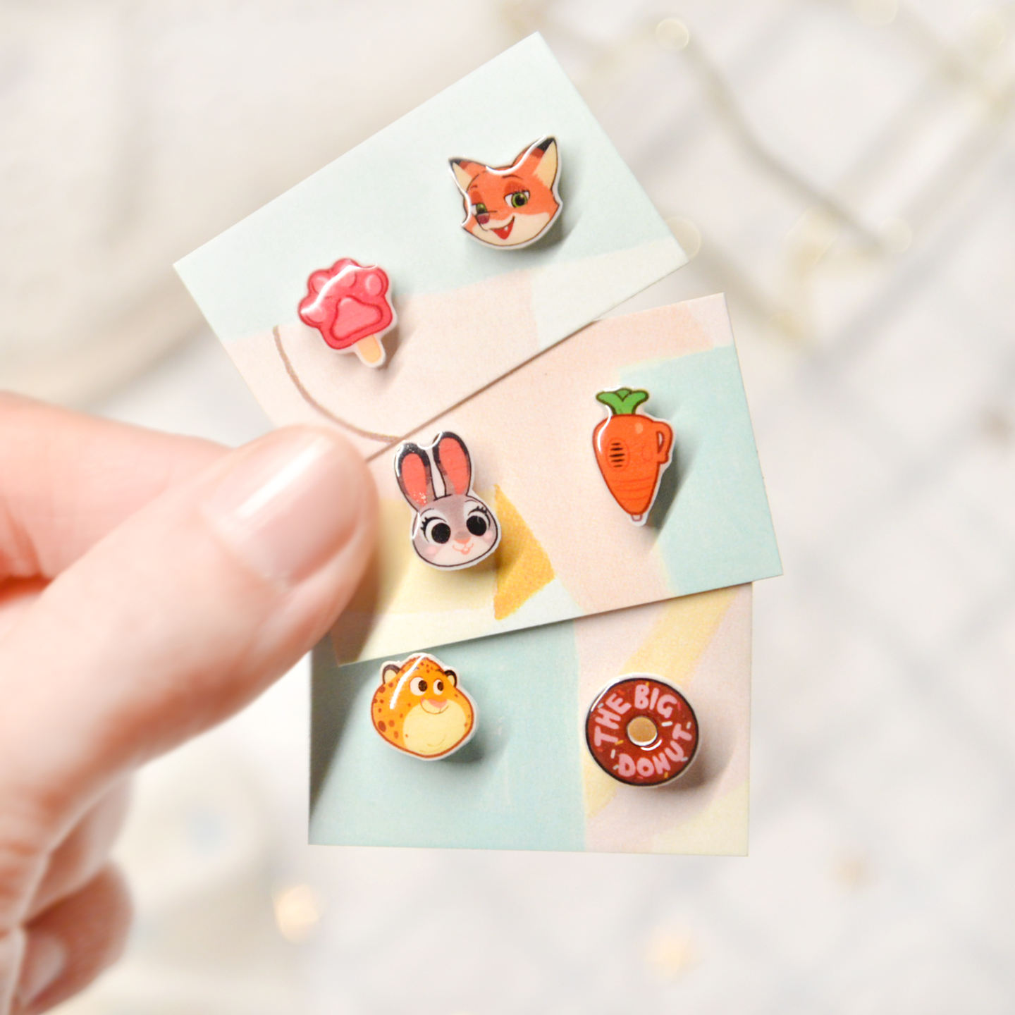 动物城朱迪尼克耳钉豹警官耳夹