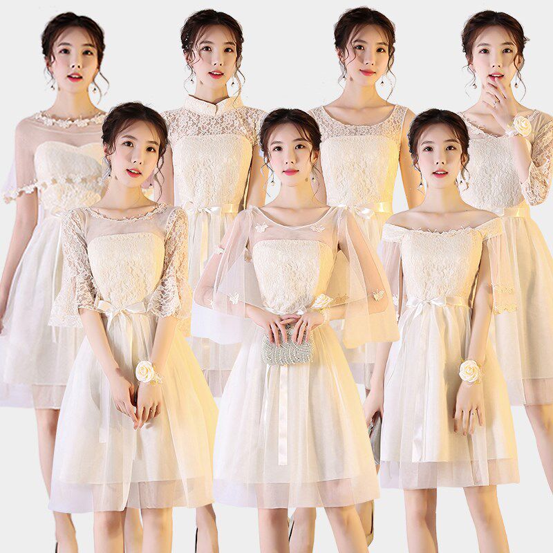 婚宴婚服姐妹服伴娘裙日常可穿春款拉鏈女中款夏款夏沙裙淺色在類目 女裝/女士精品, 婚紗/旗袍/禮服, 禮服/晚裝中 - 來自Buy2taobao.com提供專業的淘寶代購服務