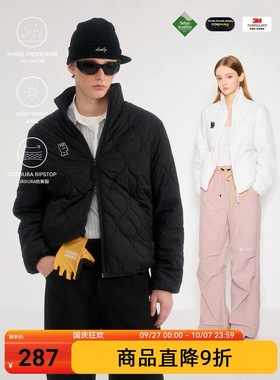 MYSAMESAME葫芦形保暖立领棉衣棉服双向拉链刺绣基础款厚外套男女