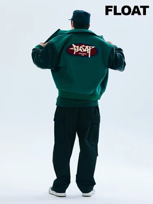 【新】FLOAT原创潮牌美式刺绣棒球服秋款痞帅拼接飞行员夹克外套