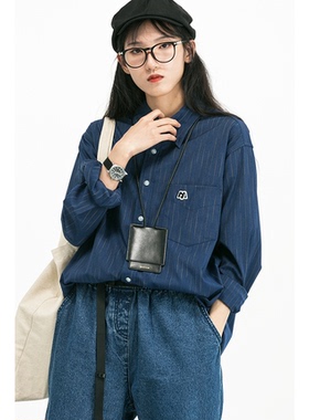 DAKYAM 2019AW MeteorCrossed LS-Shirt长条彩点简约廓形长袖衬衫