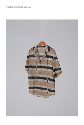 【镂空钩花工艺】Unvesno(UN)Staycation度假慵懒宽松短袖衬衫