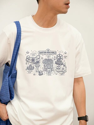 DAKYAM(达人) 2026S/S NOVA WORLD Tee奇幻乐园线稿插画短袖TEE恤