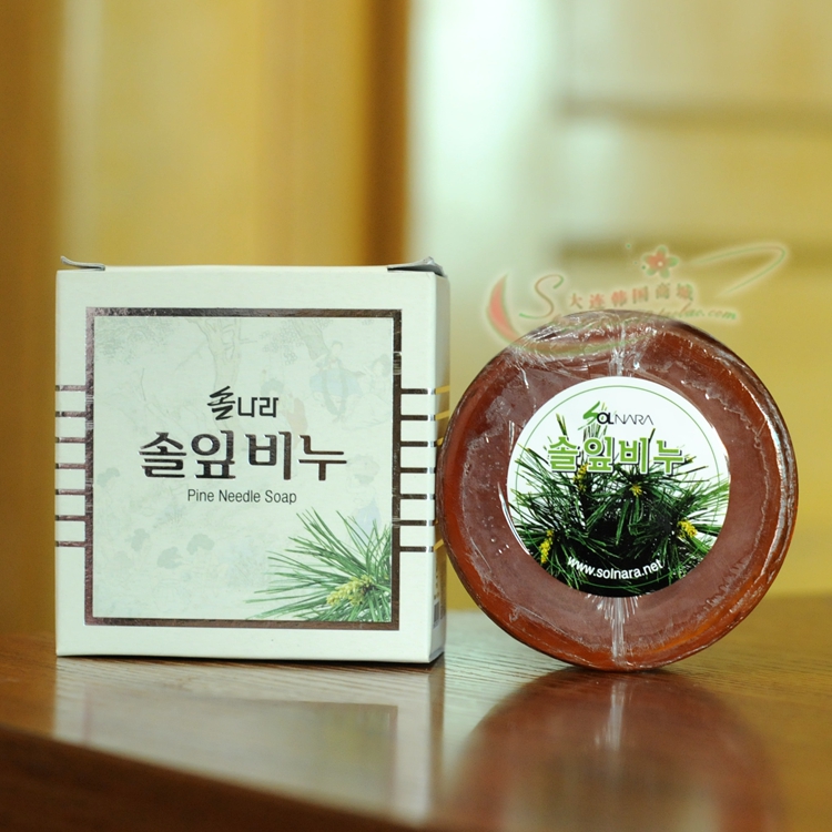 韩国进口松针皂精油皂美容香皂