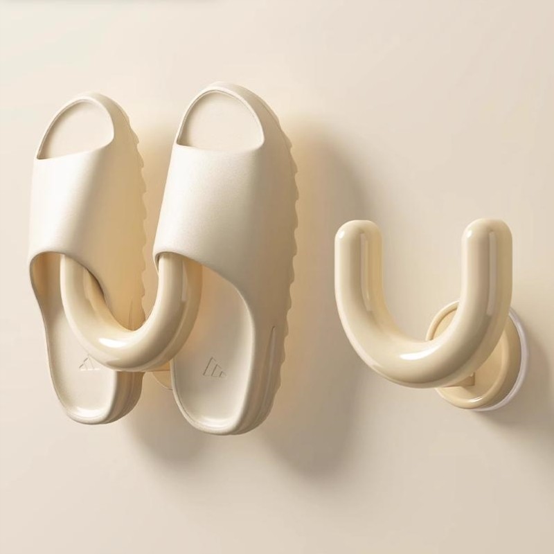 浴室吸盘拖鞋免打孔卫生间置物架子厕所壁挂式沥水架鞋子收纳神器