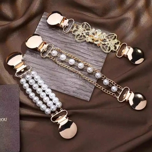 新款披肩夹扣热销镶钻毛衣夹欧美时尚丝巾扣披肩夹男女胸针小饰品