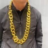 仿真大链夸张塑料演出道具个性 金链子搞笑网红 嘻哈社会人土豪季