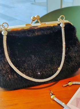 水钻链条包包链条斜挎包女士洋气单肩百搭insdiy手提