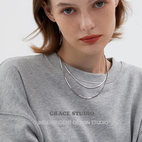 G/S极简高级感蛇骨链方形