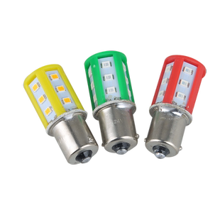 三色报警灯钨丝灯泡B15卡口LED灯珠12V24V220V红黄绿警示灯配件