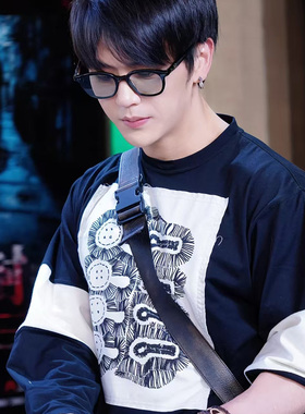 自主 Christopher Nemeth 23AW 贴布绳结图案 长袖印花卫衣T恤