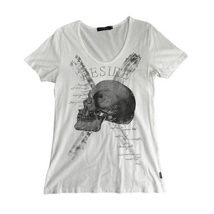 中古摇滚朋克骷髅T恤短袖 视觉系暗黑先锋 系civarize LGB